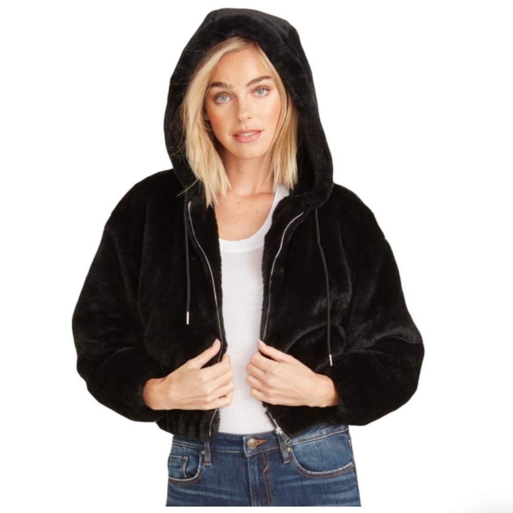 Vigoss black Faux Fur Teddy Jacket